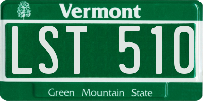 VT license plate LST510