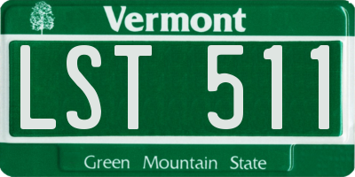 VT license plate LST511