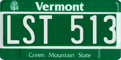 VT license plate LST513