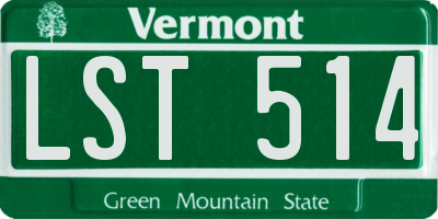VT license plate LST514