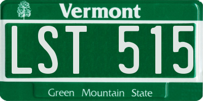 VT license plate LST515