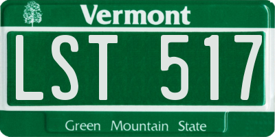 VT license plate LST517