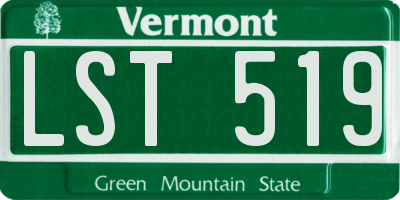 VT license plate LST519