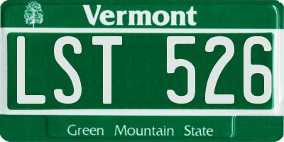 VT license plate LST526