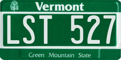 VT license plate LST527