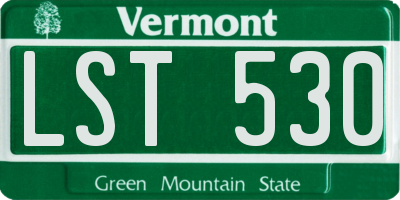 VT license plate LST530