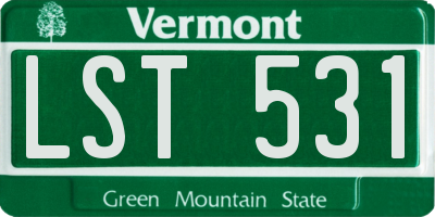 VT license plate LST531