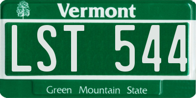 VT license plate LST544