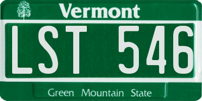VT license plate LST546