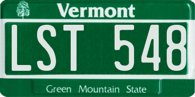 VT license plate LST548