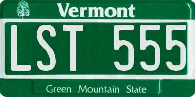 VT license plate LST555