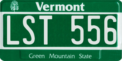 VT license plate LST556