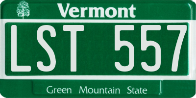 VT license plate LST557