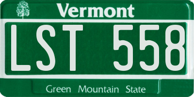 VT license plate LST558