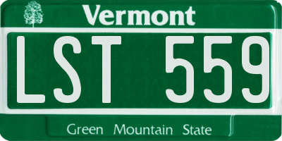 VT license plate LST559