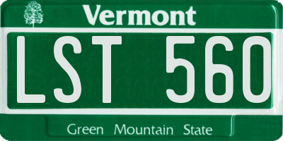 VT license plate LST560