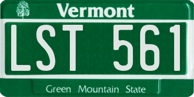 VT license plate LST561