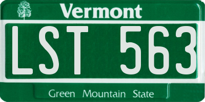 VT license plate LST563
