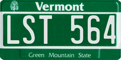 VT license plate LST564