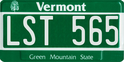VT license plate LST565