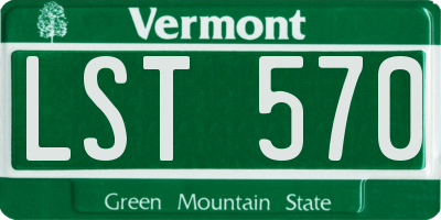 VT license plate LST570