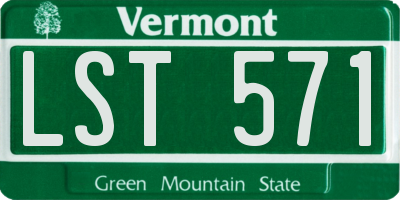 VT license plate LST571