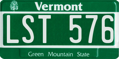 VT license plate LST576