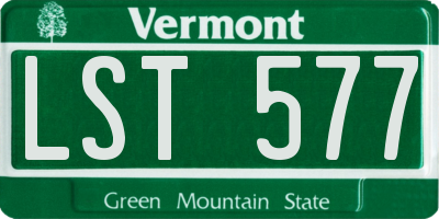 VT license plate LST577