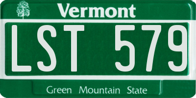 VT license plate LST579