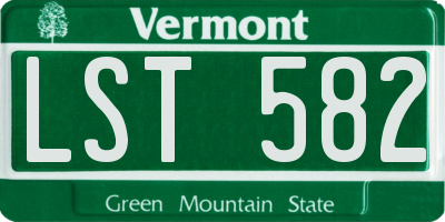 VT license plate LST582