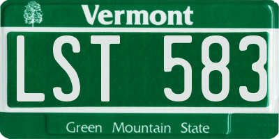VT license plate LST583