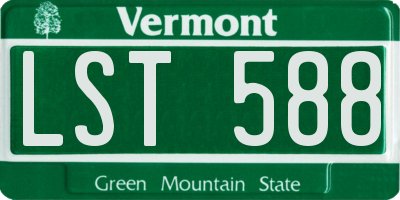 VT license plate LST588
