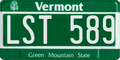 VT license plate LST589