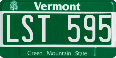 VT license plate LST595