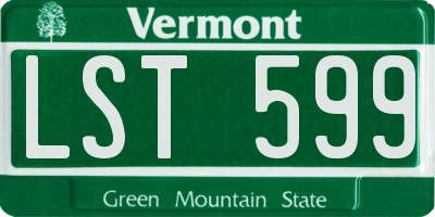 VT license plate LST599
