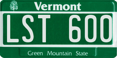 VT license plate LST600