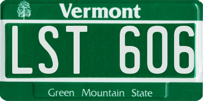 VT license plate LST606