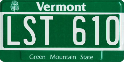 VT license plate LST610