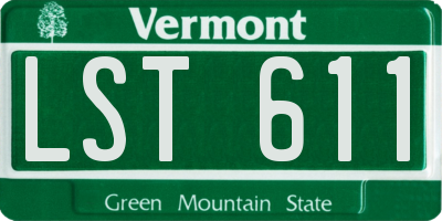 VT license plate LST611