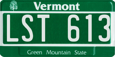 VT license plate LST613