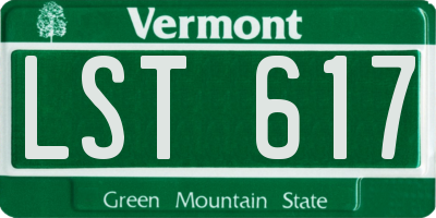 VT license plate LST617