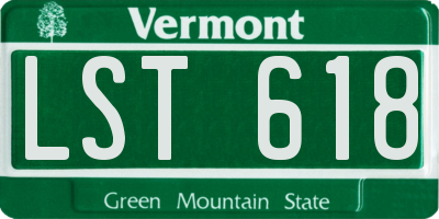 VT license plate LST618