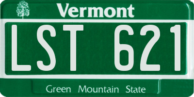 VT license plate LST621