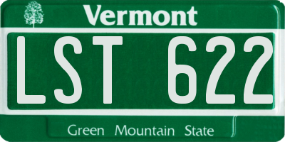 VT license plate LST622