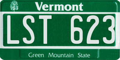 VT license plate LST623