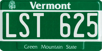 VT license plate LST625
