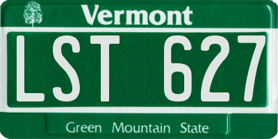 VT license plate LST627