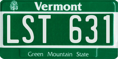 VT license plate LST631