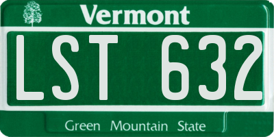 VT license plate LST632