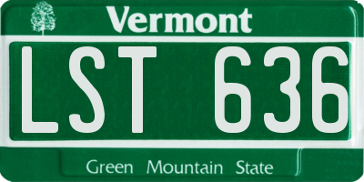 VT license plate LST636